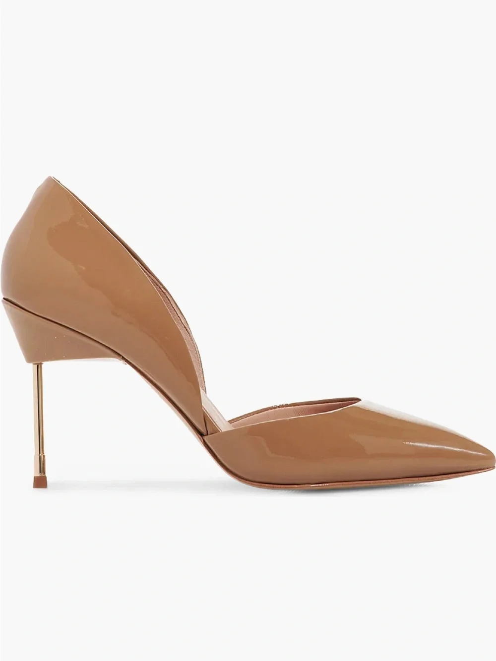 Kurt Geiger Tan Patent Pointed Stiletto Pump